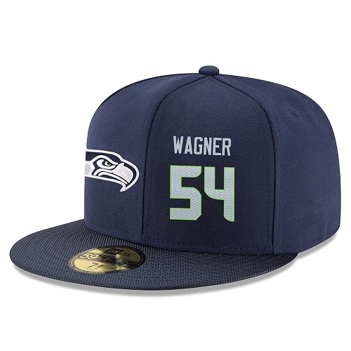 NFL Seattle Seahawks #54 Bobby Wagner Stitched Snapback Adjustable Player Hat - Navy/Grey